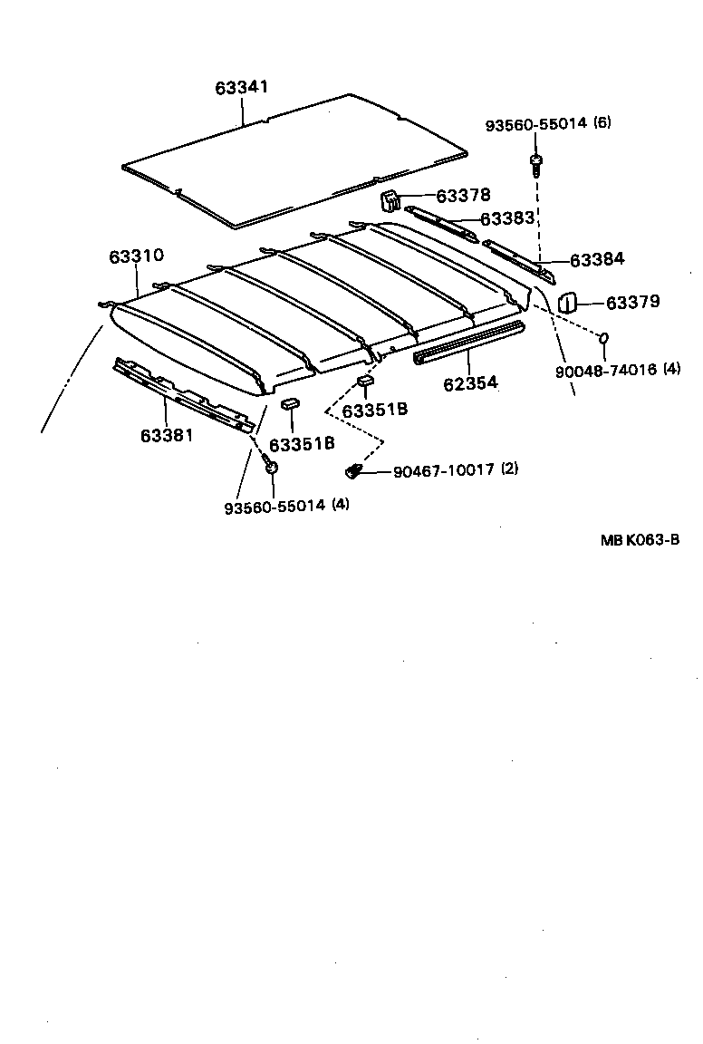 63341-87605 PAD, ROOF SILENCER, NO.1 product image
