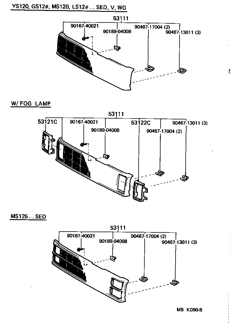 53111-30410 GRILLE, RADIATOR product image