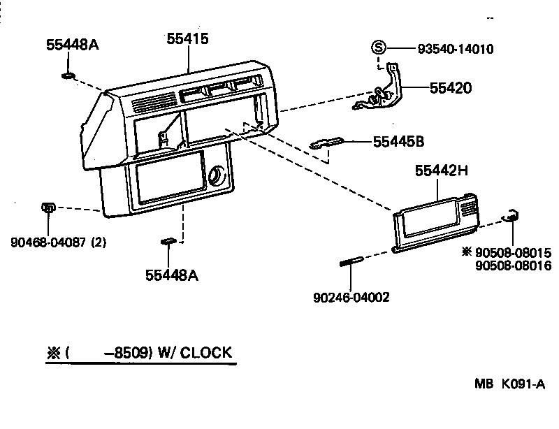 55404-30580 PANEL SUB-ASSY, INSTRUMENT CLUSTER FINISH product image