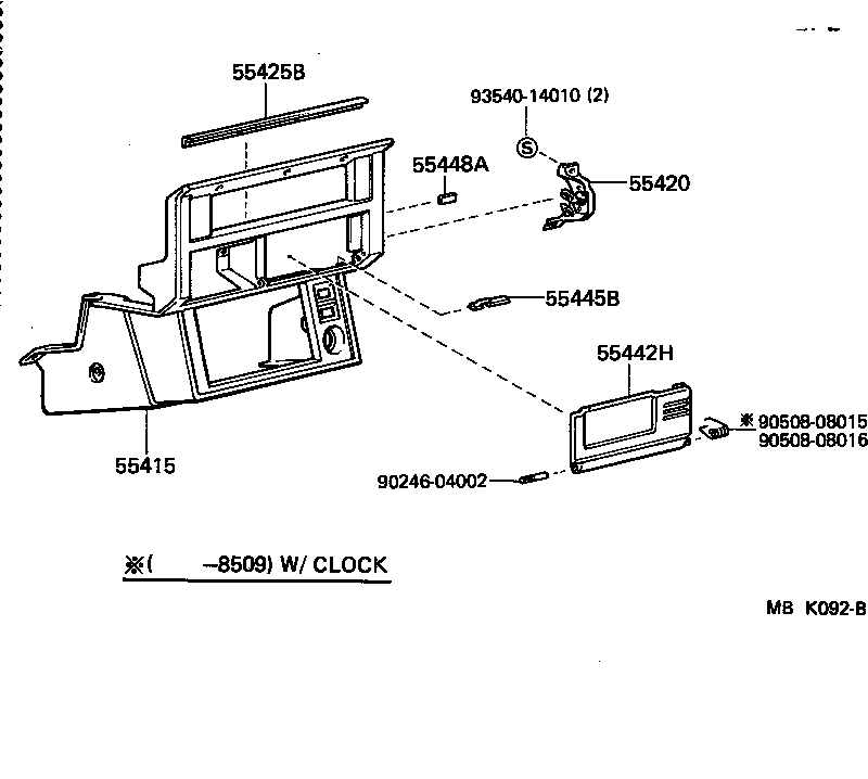 55404-30580 PANEL SUB-ASSY, INSTRUMENT CLUSTER FINISH product image