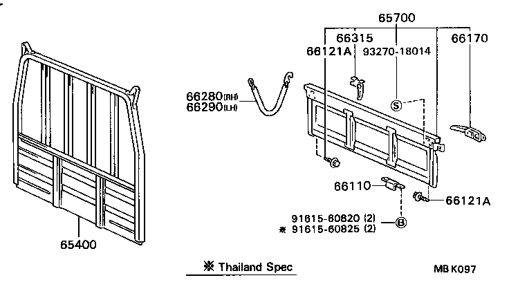 66321-92804 BUMPER, GATE RUBBER product image