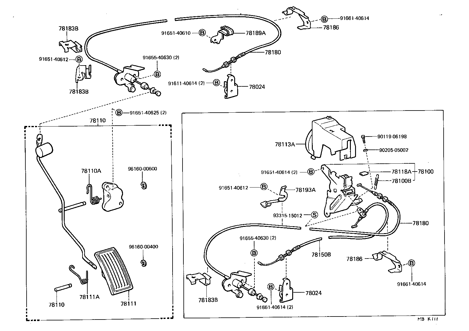 78183-20060 CLAMP, ACCELERATOR CONTROL CABLE product image