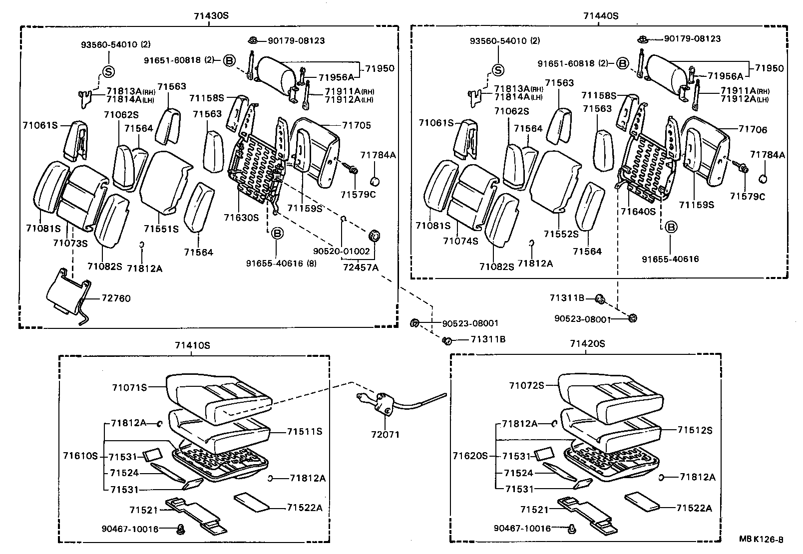 71630-22430 SPRING ASSY, FRONT SEAT BACK, RH(FOR SEPARATE TYPE) product image