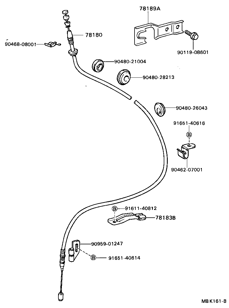 78183-90B01 CLAMP, ACCELERATOR CONTROL CABLE product image