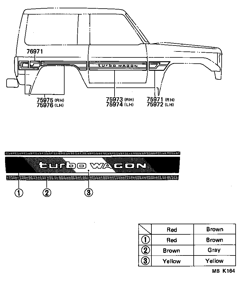 75985-90K06-06 STRIPE, SIDE, RH NO.2 product image