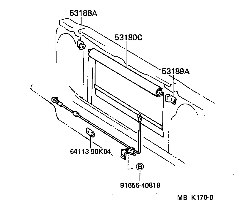 53189-90K00 BRACKET, RADIATOR SHUTTER SUPPORT, LH product image