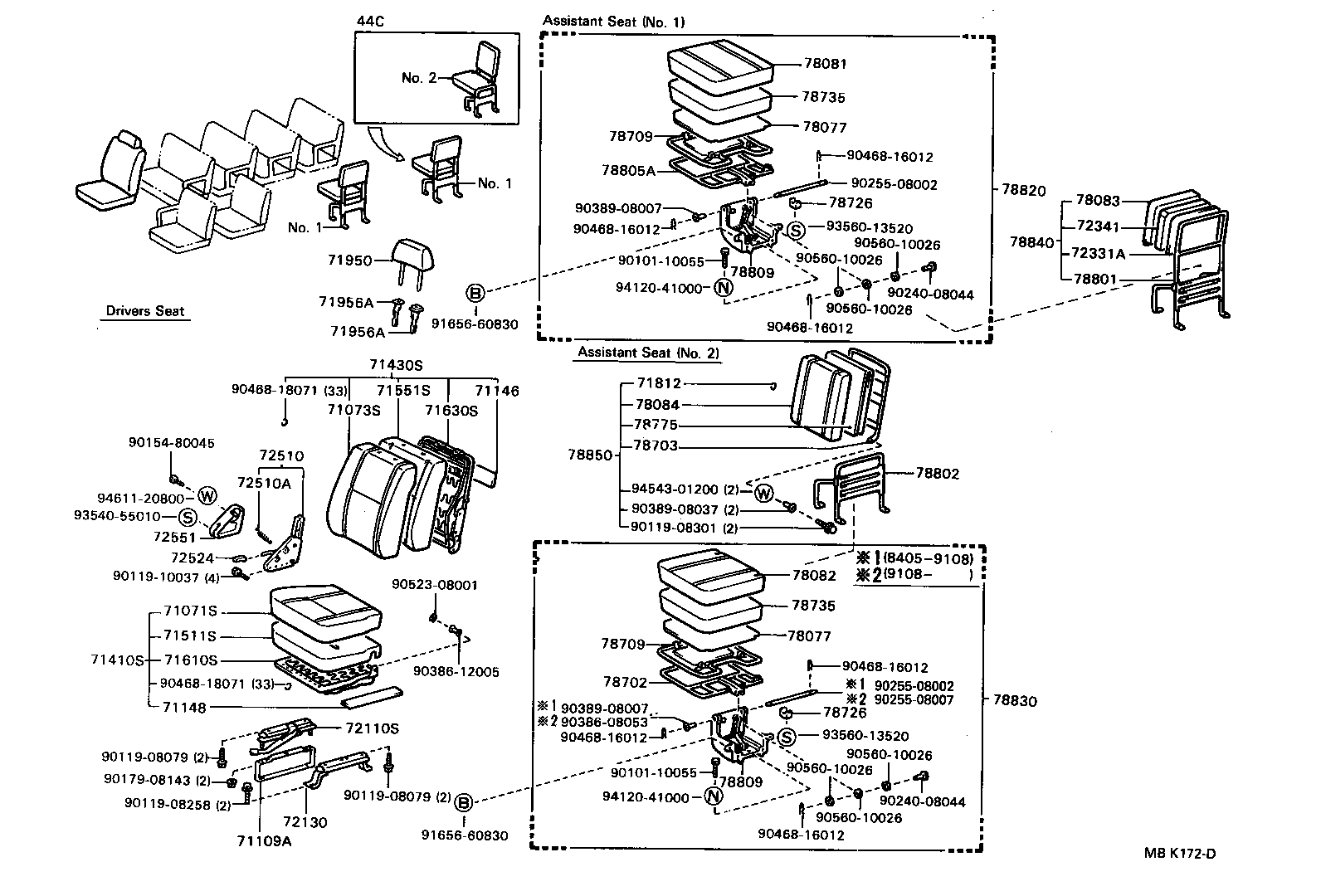 79170-90B02 SPRING ASSY, NO.1 SEAT CUSUION, LH product image
