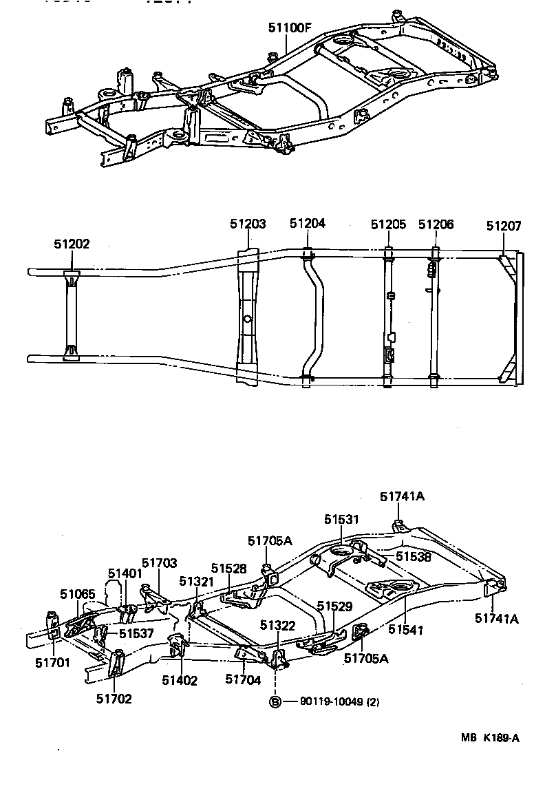 51421-60070 BRACKET SUB-ASSY, ENGINE FRONT MOUNTING, RH product image