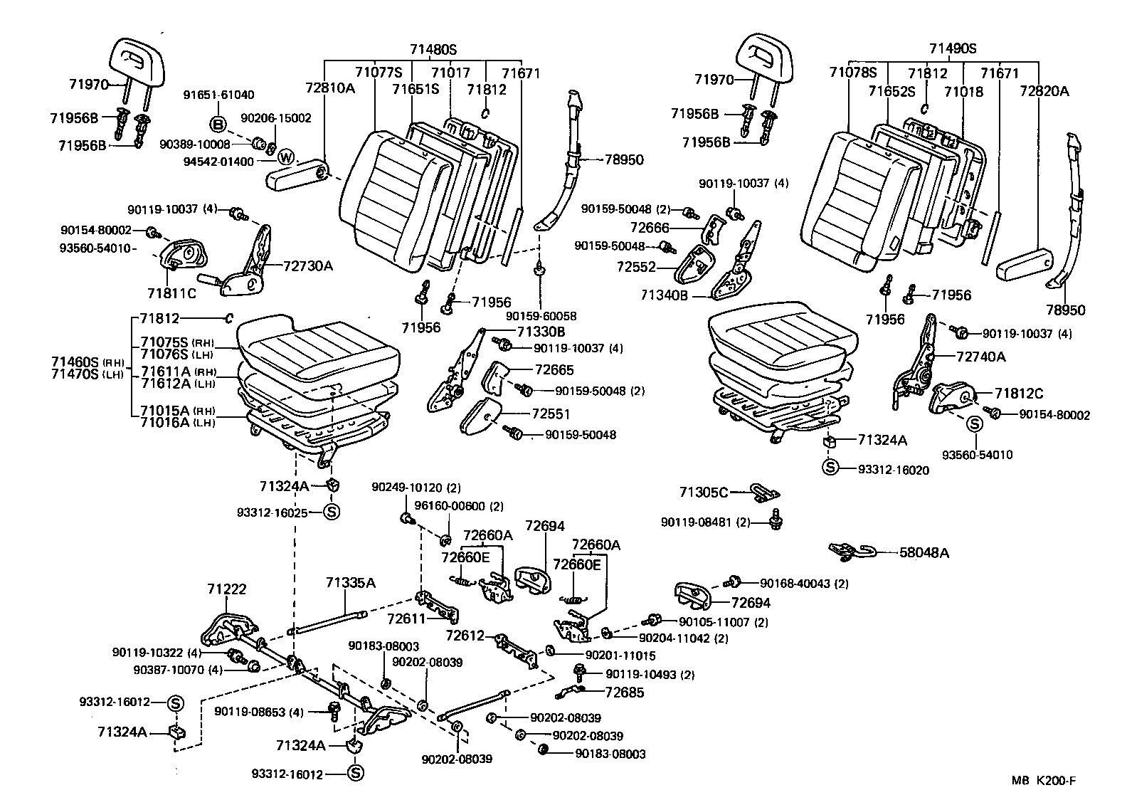 71015-90K04 FRAME SUB-ASSY, REAR SEAT CUSHION product image