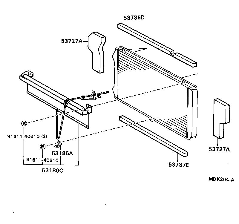 53015-95D00 SHUTTER ASSY, RADIATOR product image