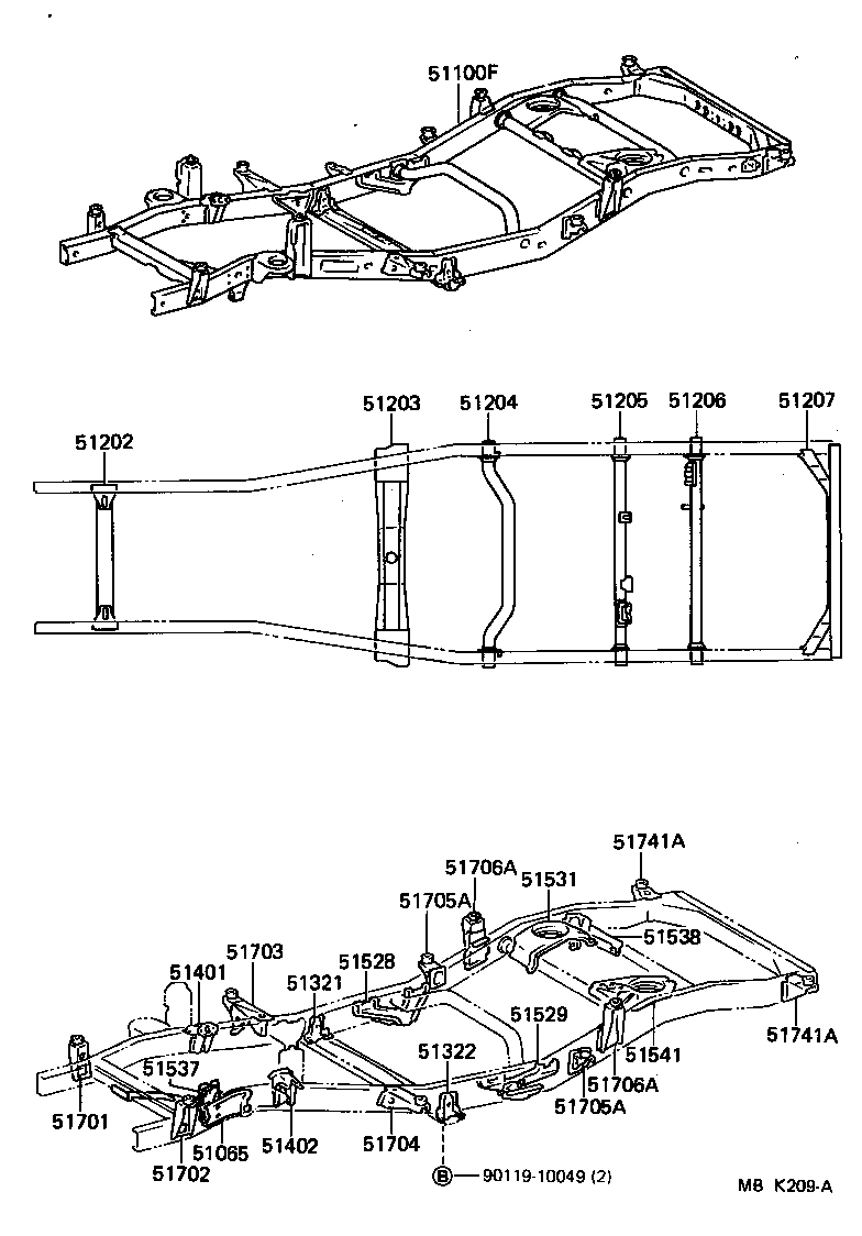 51401-60010 BRACKET SUB-ASSY, ENGINE FRONT MOUNTING, RH product image