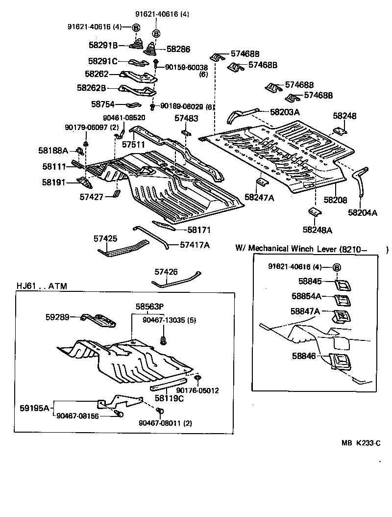 58211-90A13 PAN, CENTER FLOOR product image