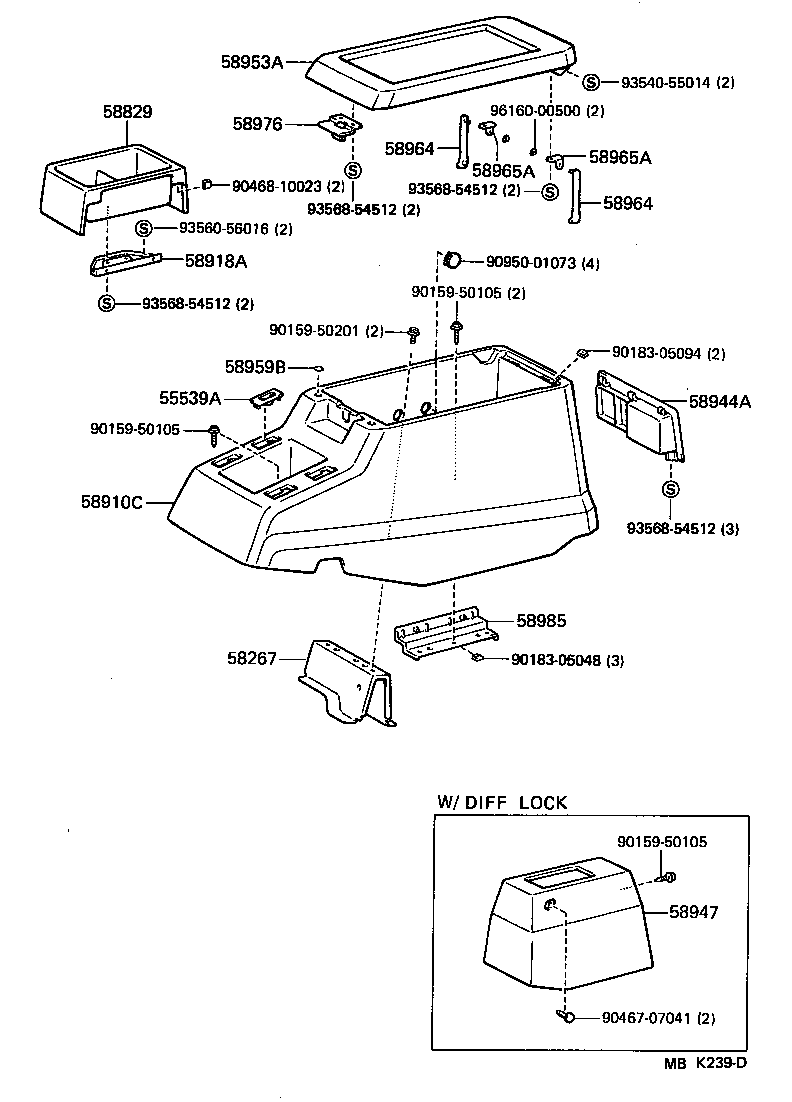 58810-90A02-06 CONSOLE ASSY product image