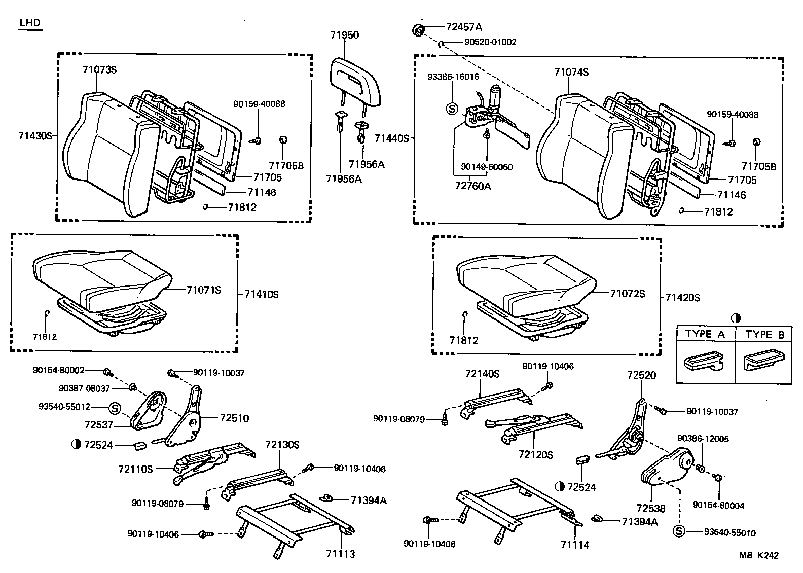 72750-90A01 ADJUSTER ASSY, LUMBAR SUPPORT product image