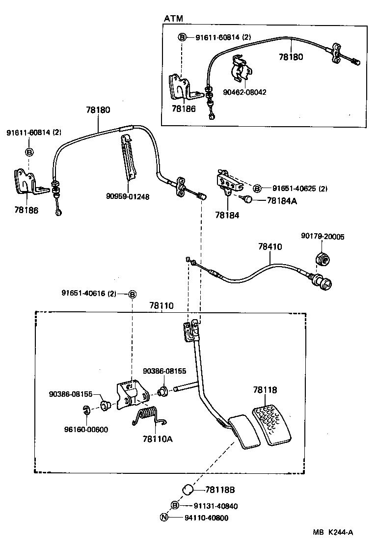 90508-26046 SPRING (FOR ACCELERATOR PEDAL ROD) product image