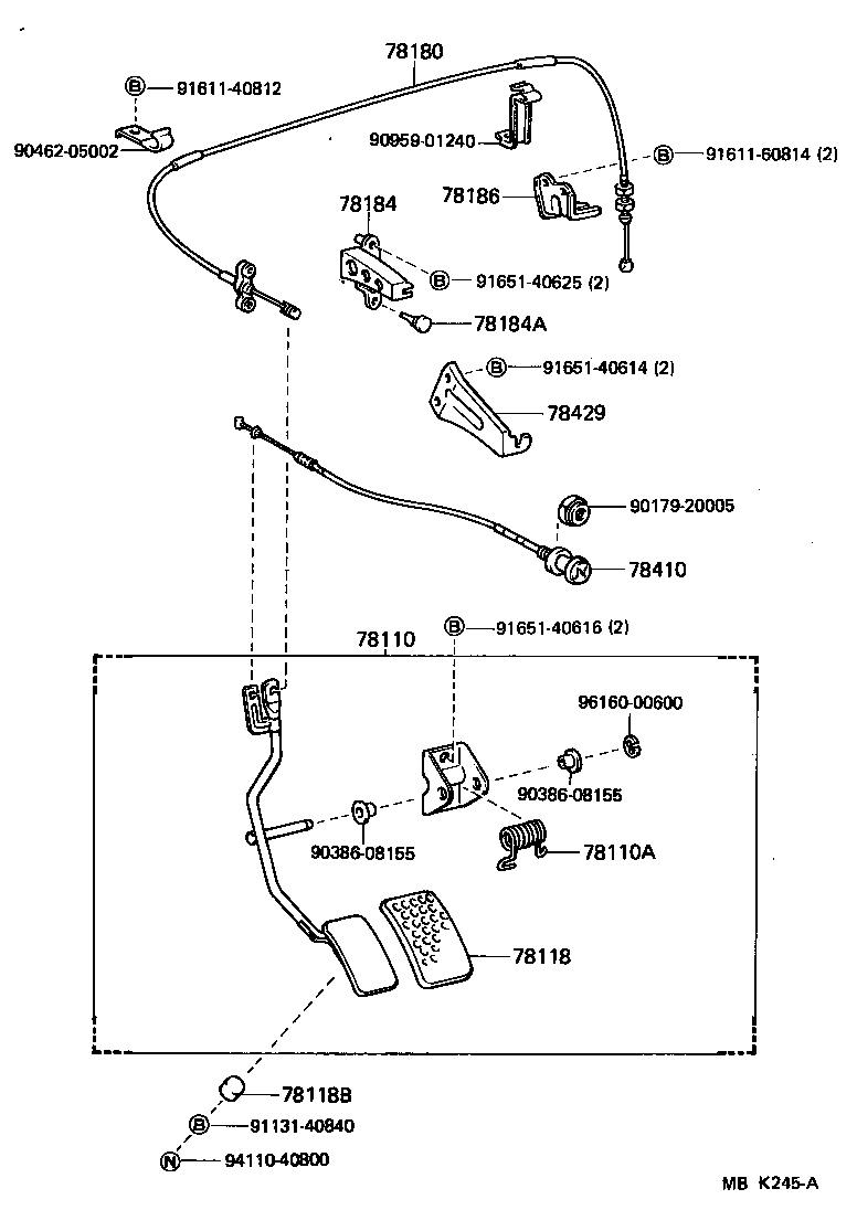 90508-26046 SPRING (FOR ACCELERATOR PEDAL ROD) product image