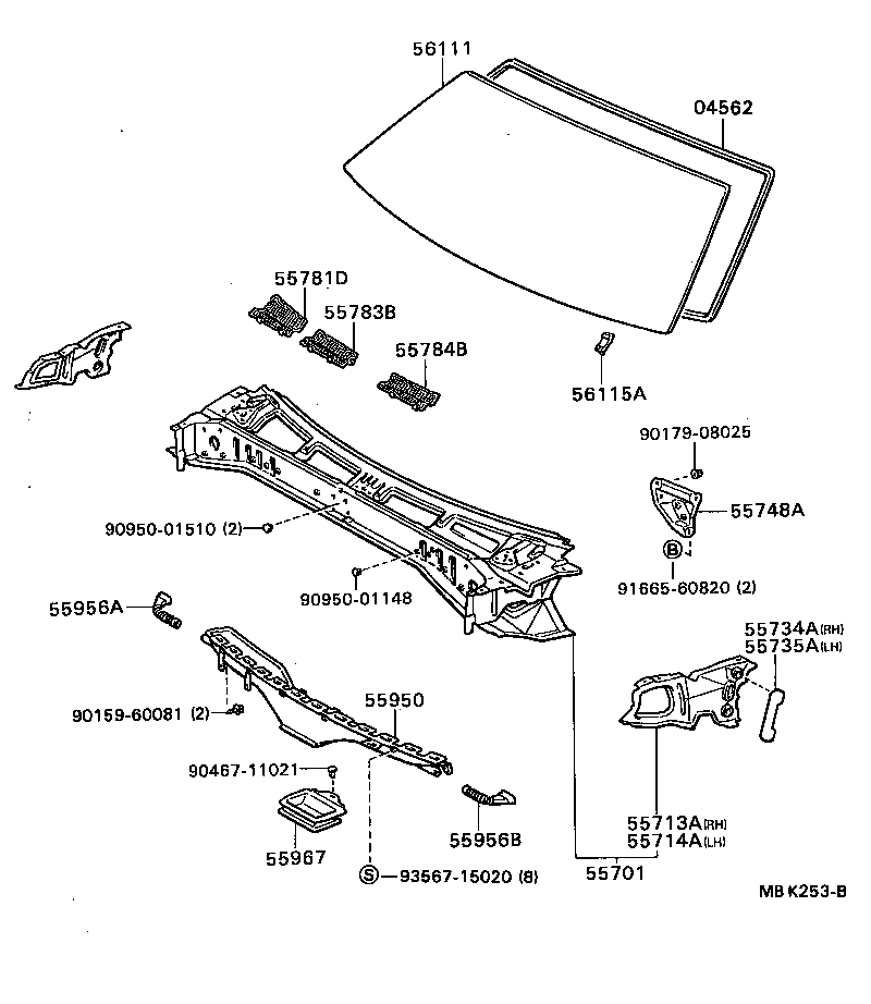 55950-20080 NOZZLE ASSY, DEFROSTER product image