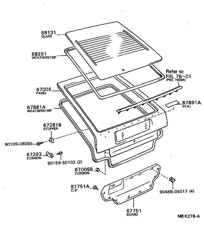 67005-12840 PANEL SUB-ASSY, BACK DOOR product image