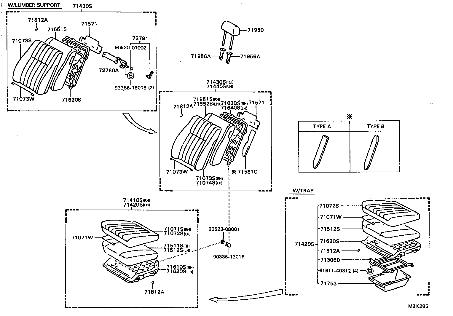 71630-20360 SPRING ASSY, FRONT SEAT BACK, RH(FOR SEPARATE TYPE) product image