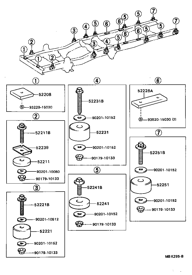 52211-90F00 CUSHION, BODY MOUNTING, NO.1 UPPER product image