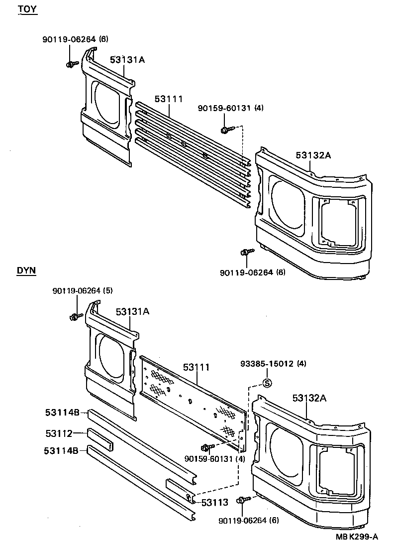 53101-90F02 GRILLE, RADIATOR product image