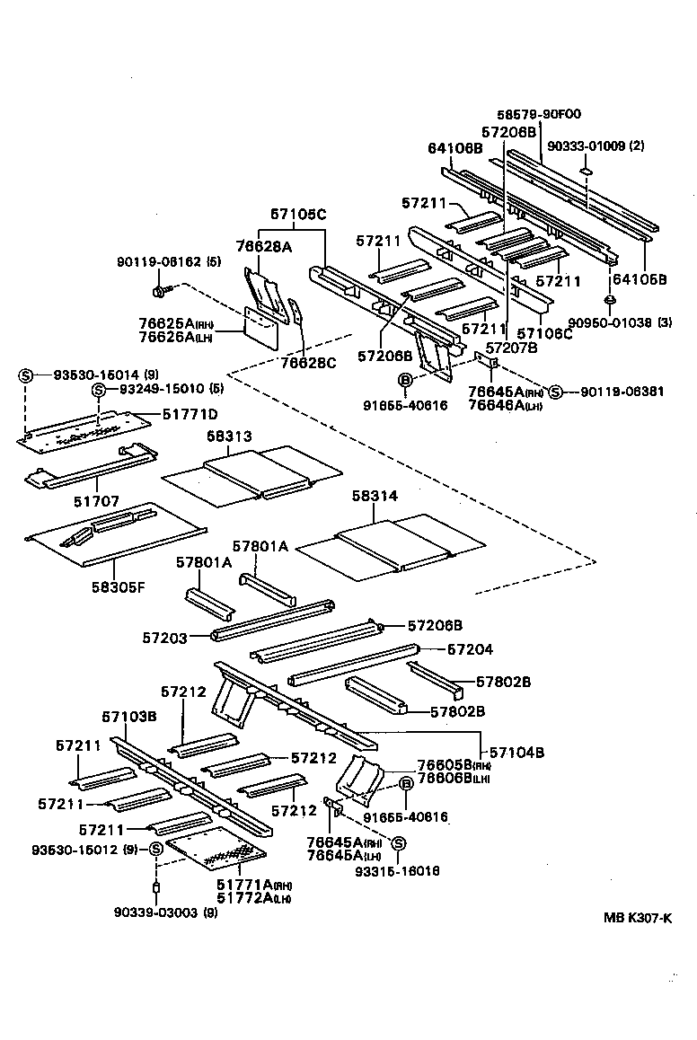 58313-90F00 PANEL, REAR FLOOR SIDE, RH product image
