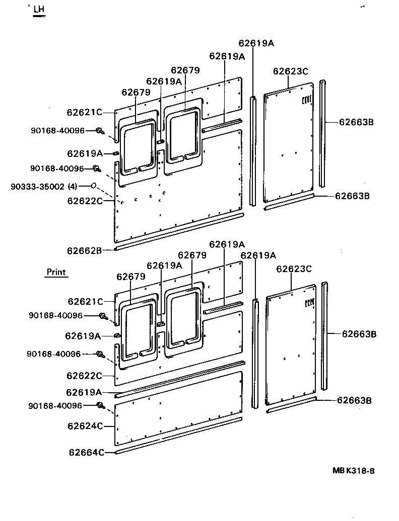 62624-90F00 BOARD, SIDE TRIM NO.4, LH product image