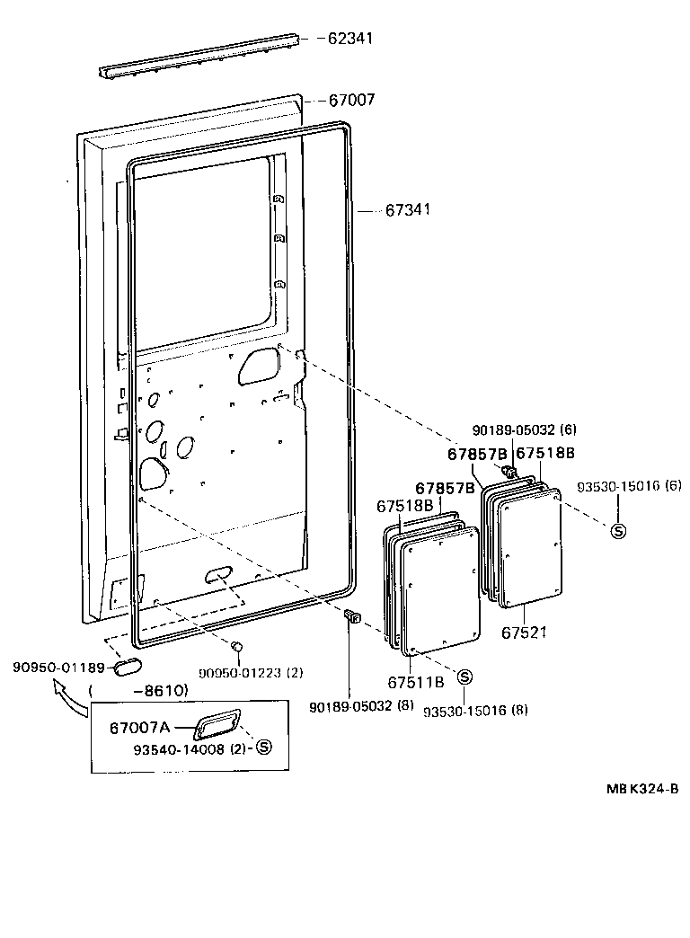 67003-90F02 PANEL SUB-ASSY, SLIDE DOOR, RH product image
