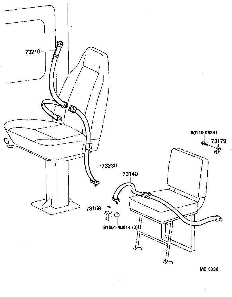73230-90F00-06 BELT ASSY, FRONT SEAT INNER, RH product image