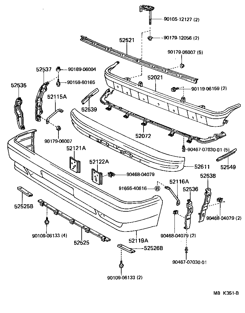 Toyota 52611-14090 ABSORBER, FRONT BUMPER ENERGY