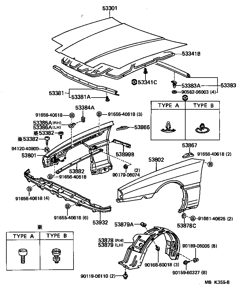 53802-14840 FENDER SUB-ASSY, FRONT LH product image