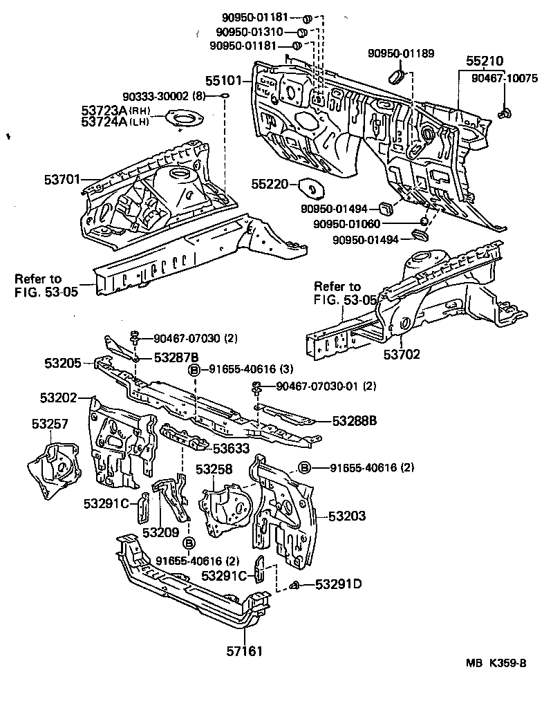 53701-14930 APRON SUB-ASSY, FRONT FENDER, RH product image