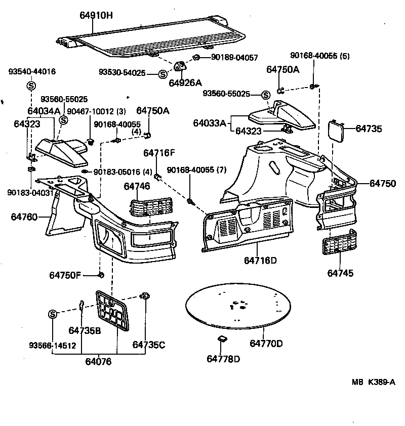 64770-14060 COVER ASSY, SPARE WHEEL product image