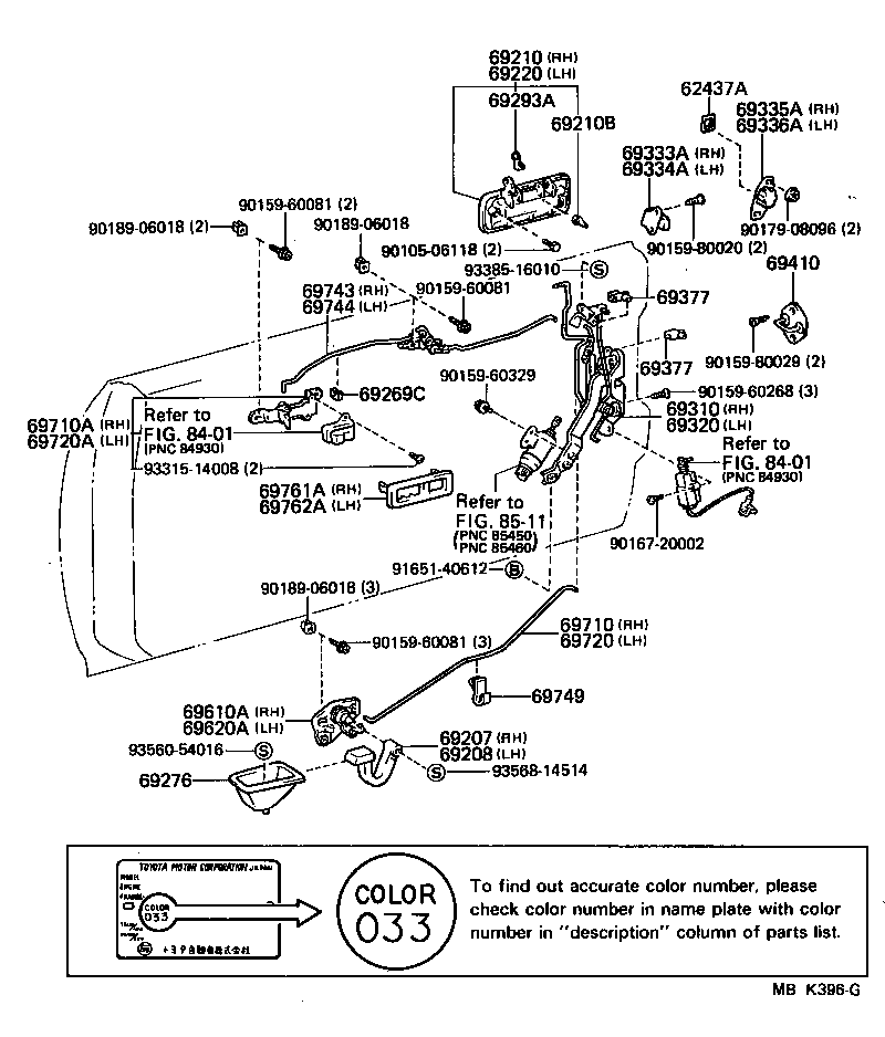 Toyota 69210-14090-01 HANDLE ASSY, FRONT DOOR, OUTSIDE RH