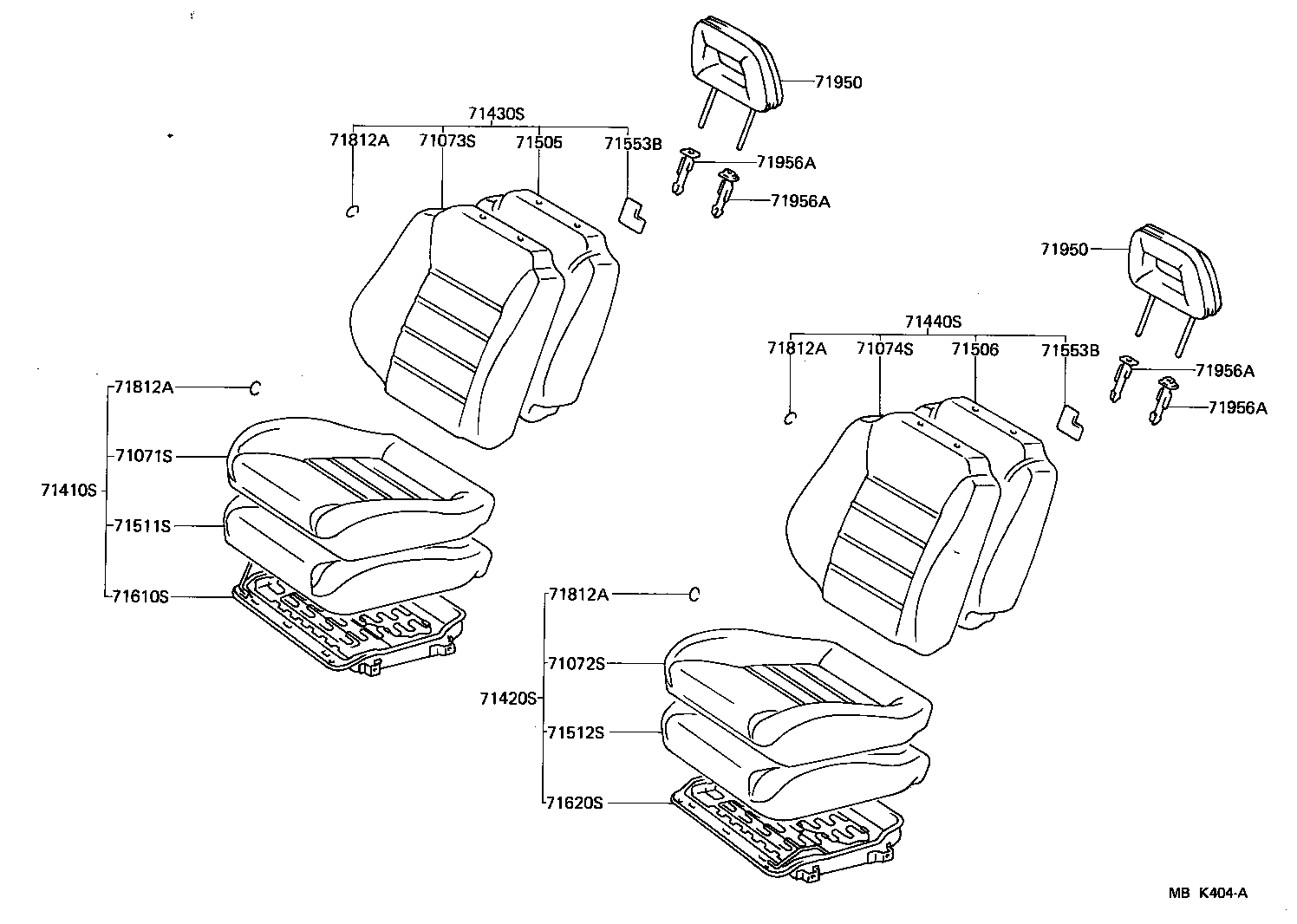 71420-1D080-03 CUSHION ASSY, FRONT SEAT, LH (FOR SEPARATE TYPE) product image