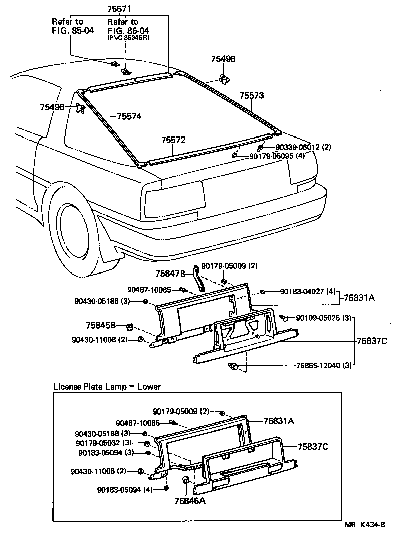 75831-14280 PANEL, LOWER BACK FINISH, CENTER product image