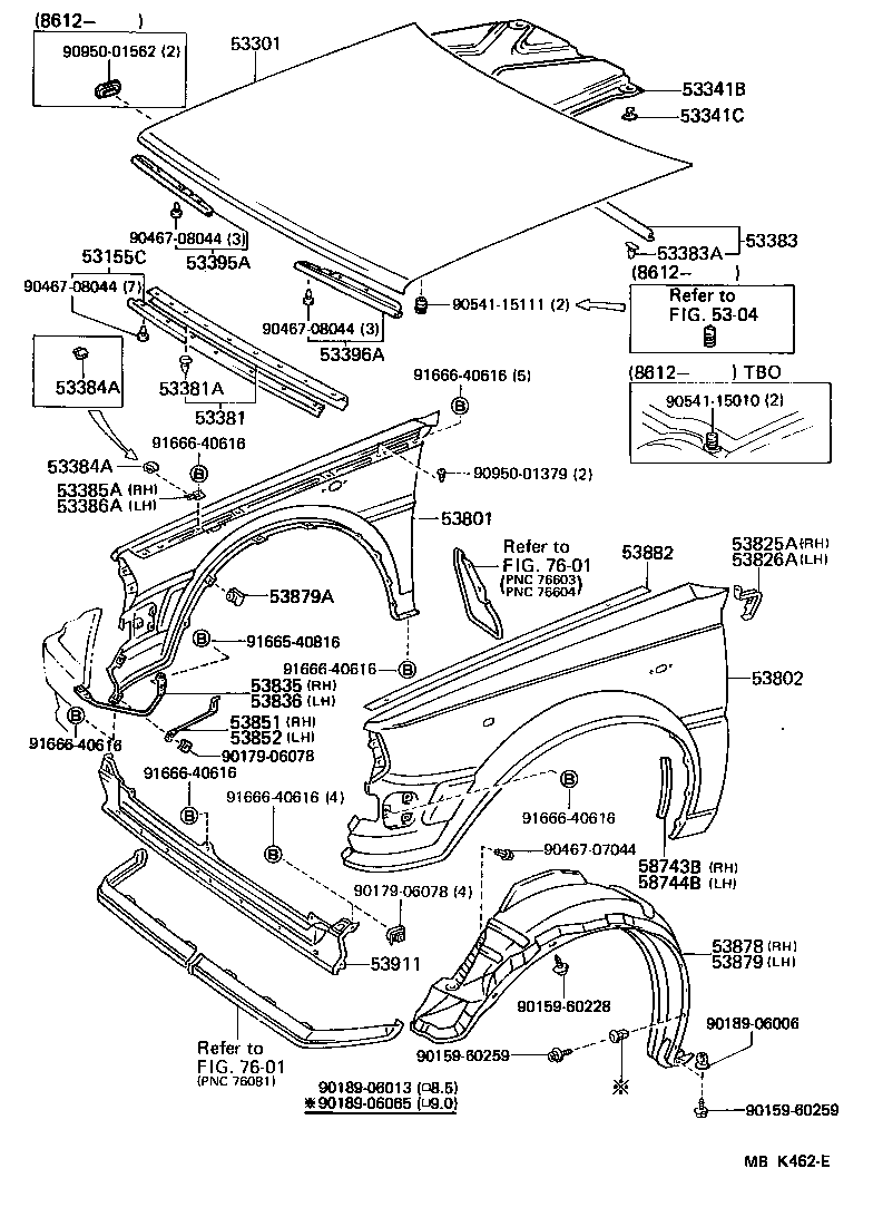 53802-10550 FENDER SUB-ASSY, FRONT LH product image