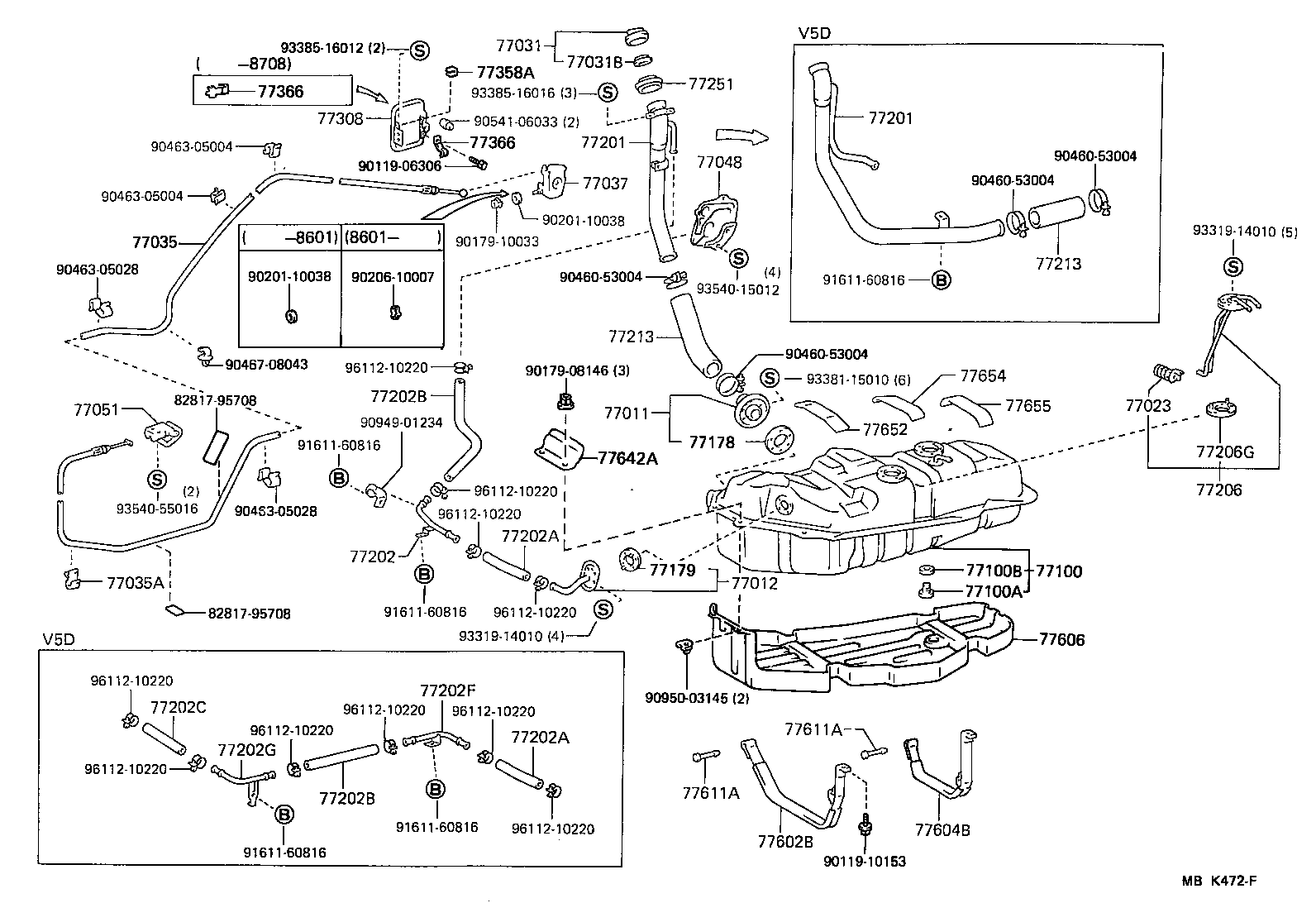 77017-27140 TUBE SUB-ASSY, FUEL TANK SUCTION product image