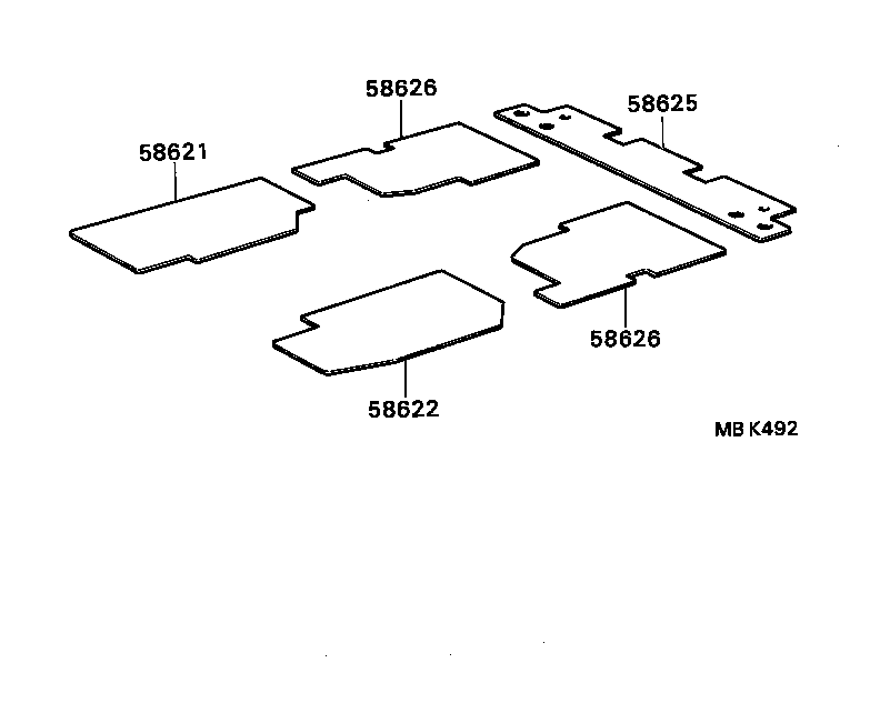 58624-24010 PAD, FLOOR SILENCER, REAR CENTER product image