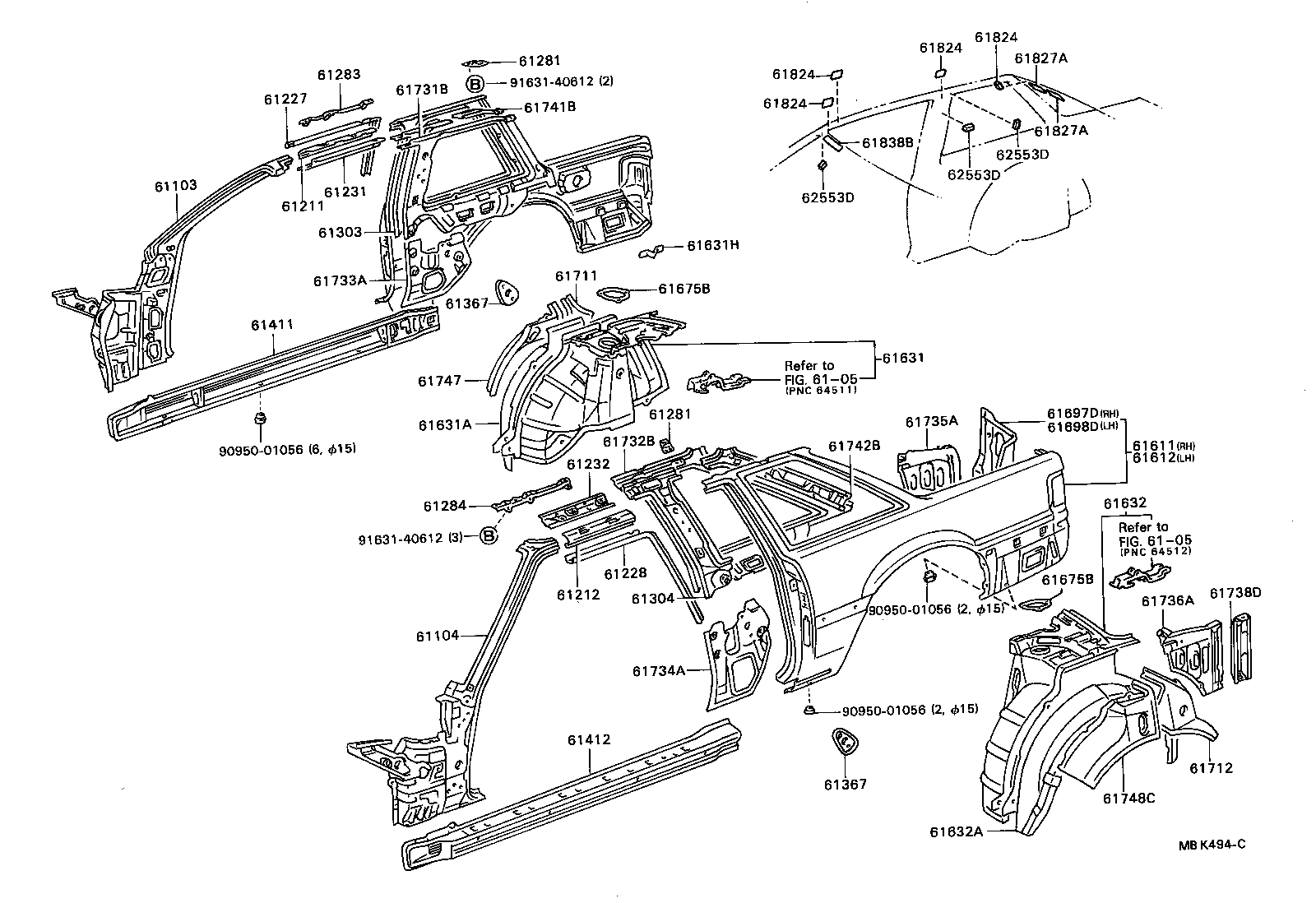 61601-24902 PANEL, QUARTER, RH product image