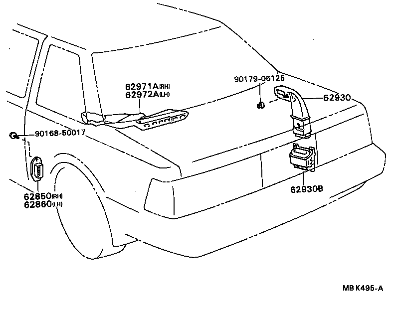 62901-24010 DUCT ASSY, ROOF SIDE VENT, RH product image