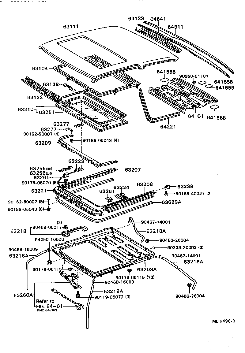 63142-24020 REINFORCEMENT SUB-ASSY, ROOF PANEL, CENTER product image