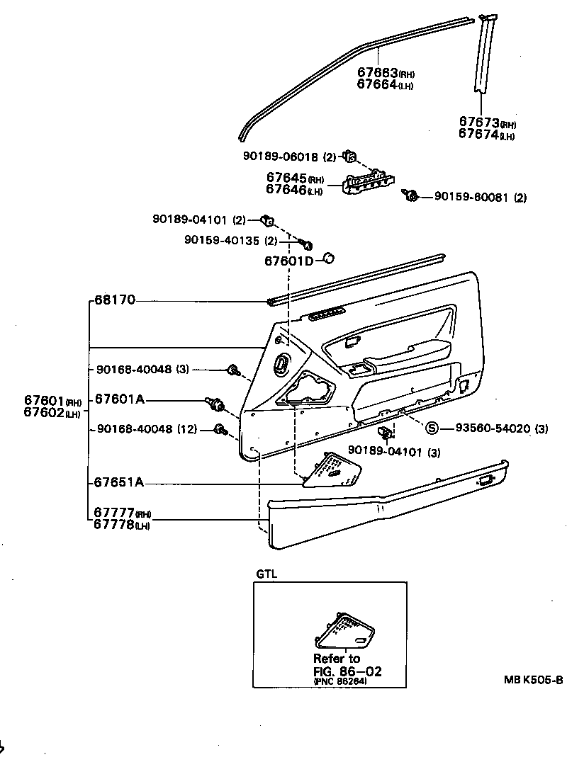 67002-24030 PANEL SUB-ASSY, FRONT DOOR, LH product image