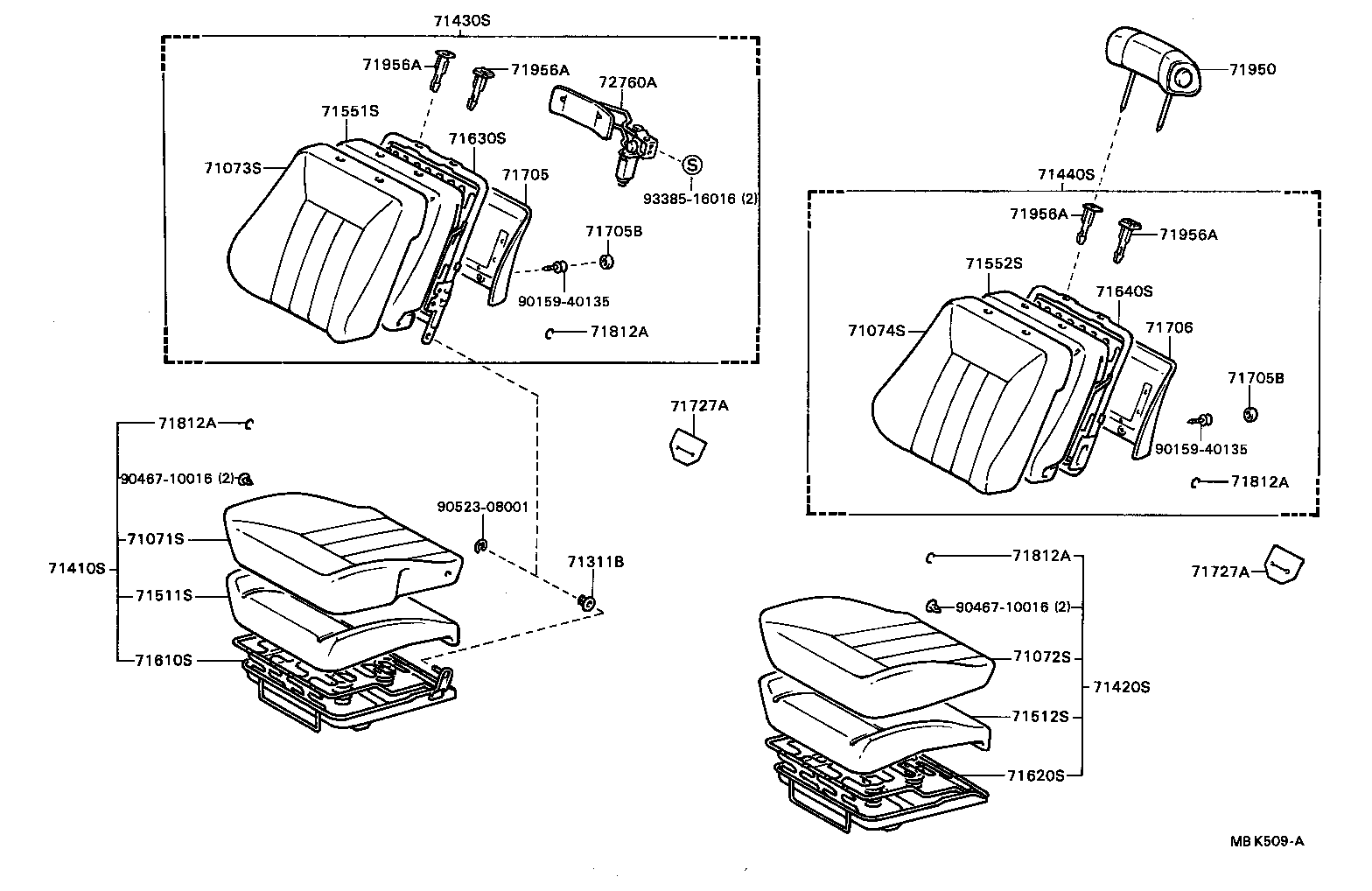 71610-24040 SPRING ASSY, FRONT SEAT CUSHION, RH(FOR SEPARATE TYPE) product image