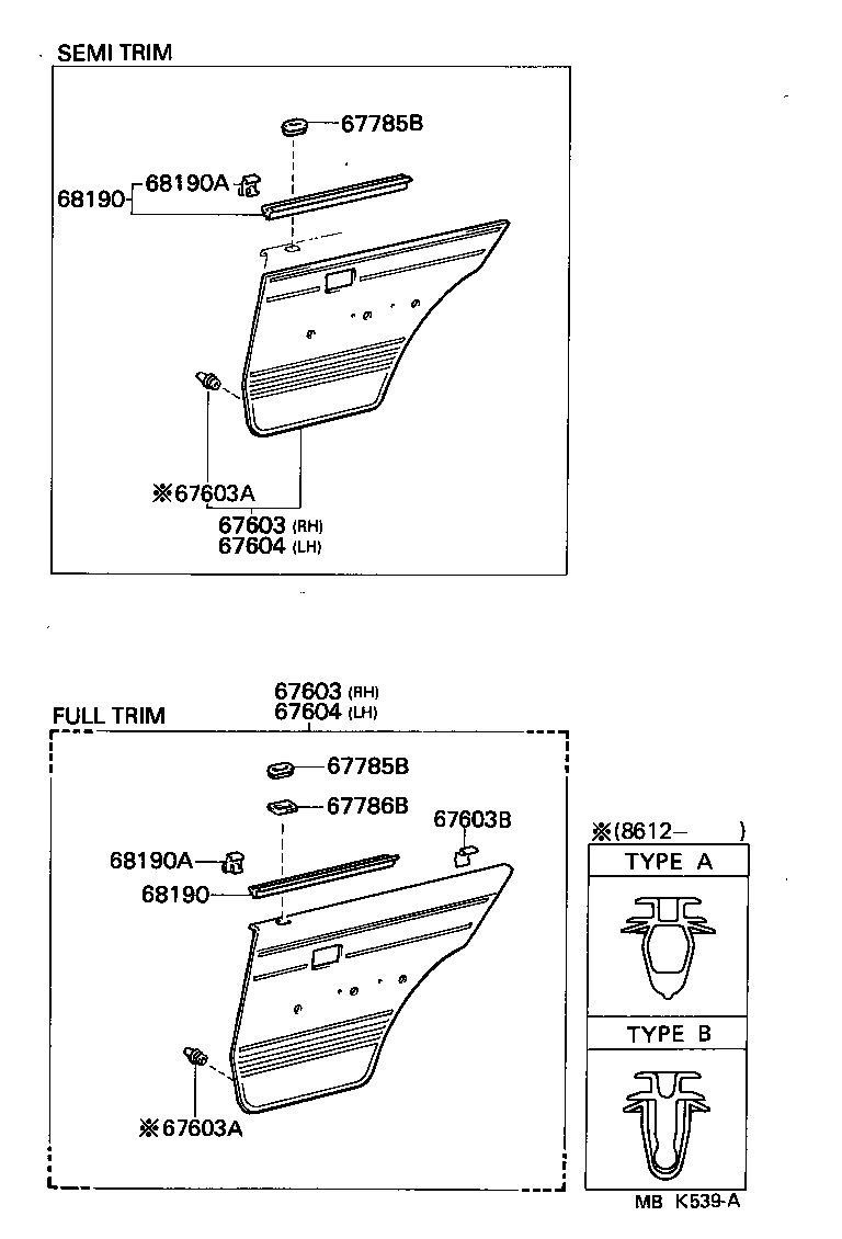 67003-10090 PANEL SUB-ASSY, REAR DOOR, RH product image