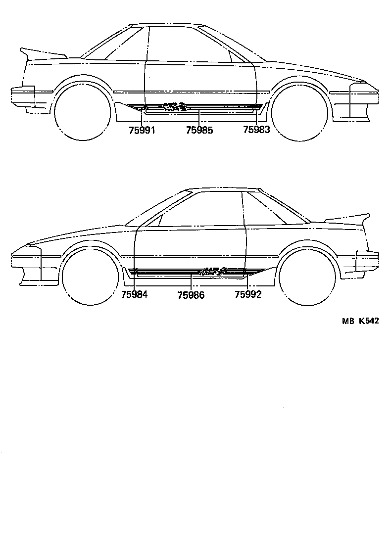 75974-17020 STRIPE, FRONT BUMPER SIDE, LH product image