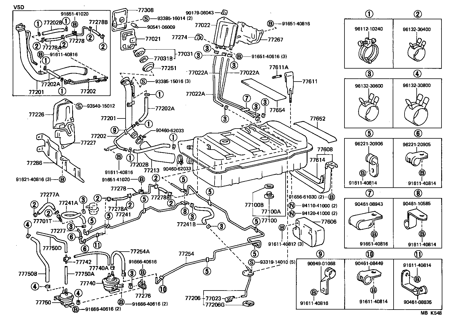 77259-27060 HOSE, FUEL, NO.1 (FOR BREATHER TUBE) product image