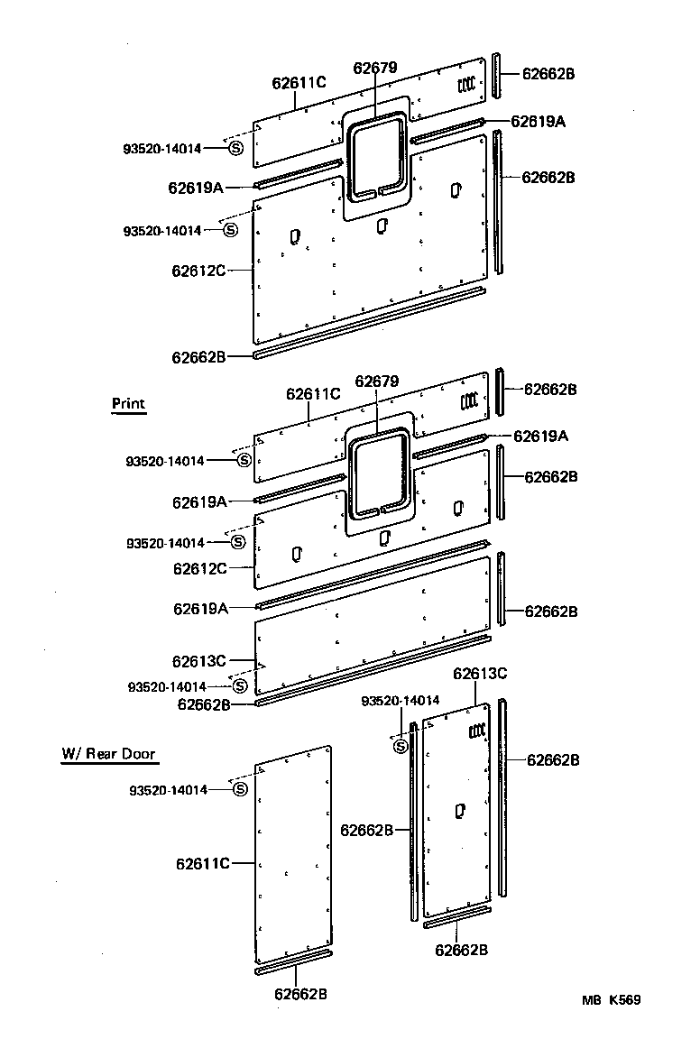 62613-90D24 BOARD, SIDE TRIM NO.3, RH product image