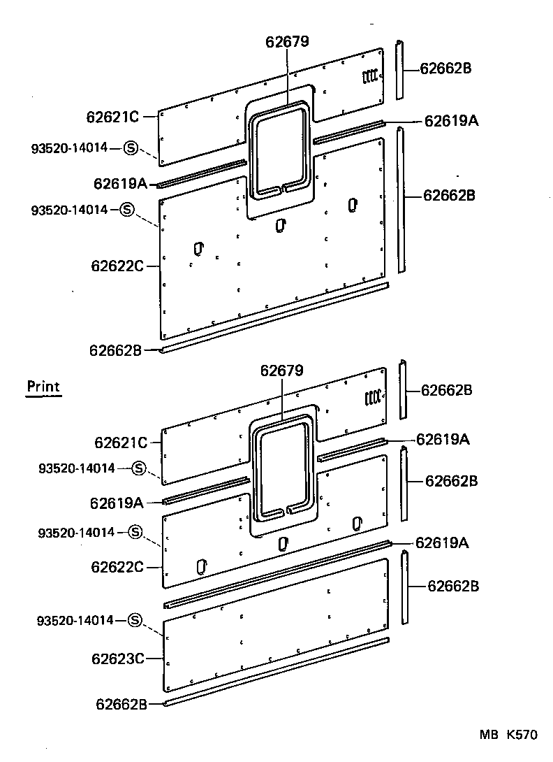 62613-90D24 BOARD, SIDE TRIM NO.3, RH product image