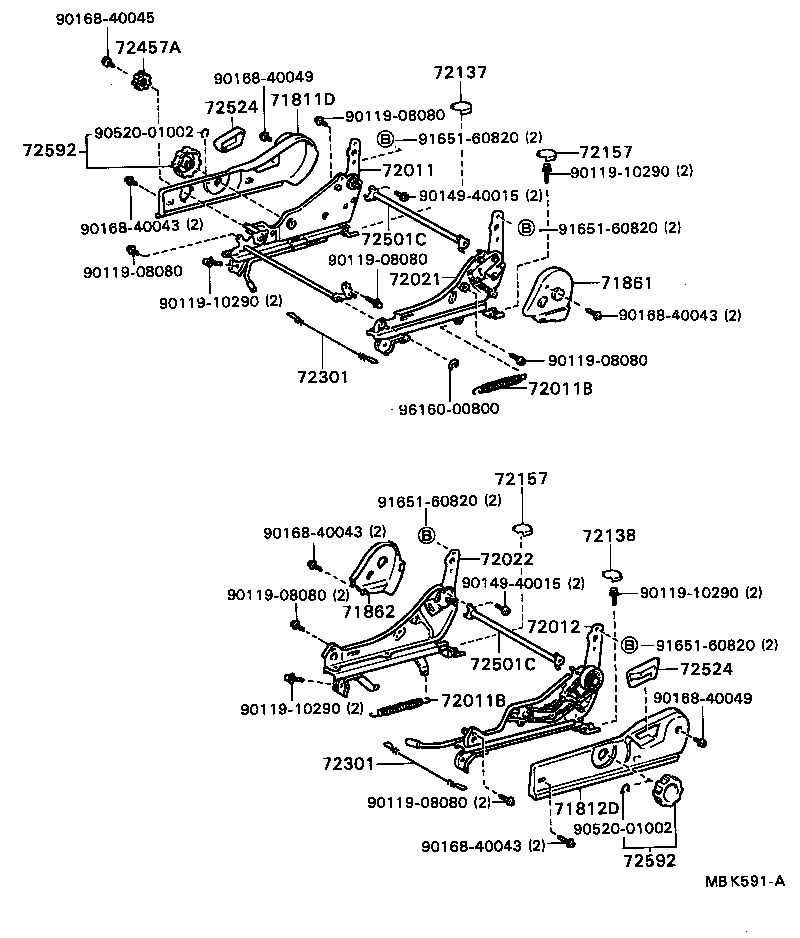 71610-20380 SPRING ASSY, FRONT SEAT CUSHION, RH(FOR SEPARATE TYPE) product image